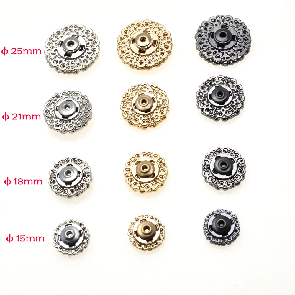 

2pcs/pack Metal Snap Fasteners Clasps Button For Handbag Purse Wallet Craft Suit buckles Bags Parts Accessories