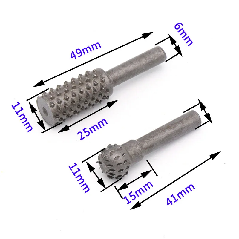 5 шт. 6 мм хвостовик роторный заусенцев дерево Рашпиль файл Сверла Набор для деревообработки Профилированная резьба тиснение вращающиеся ножи HSS напильники