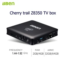 Bben LAN Мини-ПК Окна 10 Quad Core ТВ Box Wi-Fi HDMI Intel z8350 Quad Core 2 ГБ/32 ГБ 4 ГБ/64 ГБ EMMC Intel Compute Мини-ПК stick