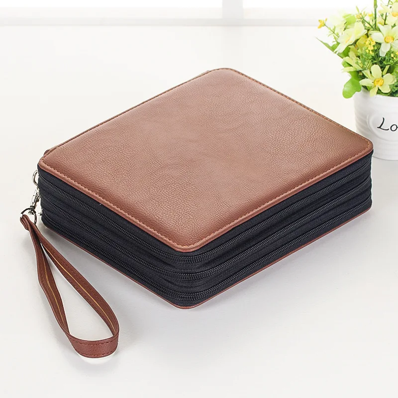 Cases para Meninas Caixa de Lápis Bolsa de Armazenamento Couro Escola Lápis Menino - 160 Buracos Caneta Caixa Multi Função Case Bolsa Papelaria Kit 120 7 Estojo de lápis