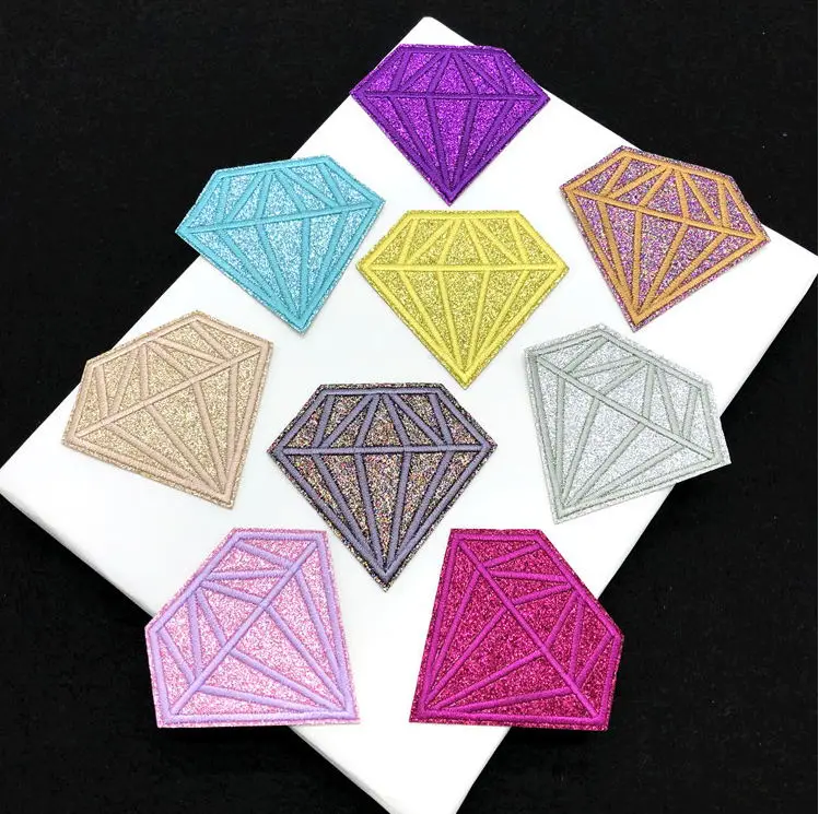 New arrival 20 pcs sparkle shape Embroidered patches iron on Jeans coat tshirt bag dress decor repair Motif accessory diy | Дом и сад