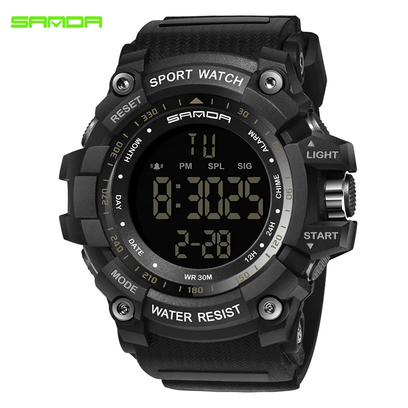 

SANDA Brand Watch Men Military Sports Watches Fashion Stopwatch Waterproof LED Digital Watch For Men Clock Relogios Masculino