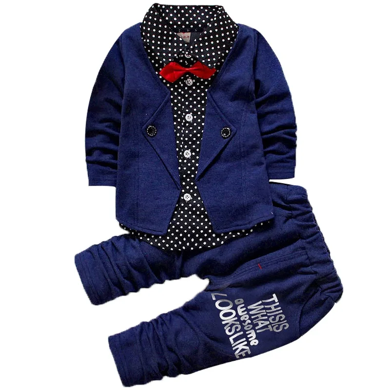 Одежда для маленьких мальчиков из 2 предметов детская одежда для мальчиков хлопковый костюм джентльмена в клетку для малышей Детская одежда спортивные костюмы для мальчиков