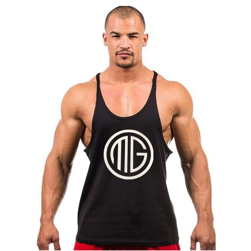 

2018 Gyms Clothing Tank Top Fitness Men Stringer Singlet Sleeveless Shirt Vest Cotton Body Sportswear tank top men