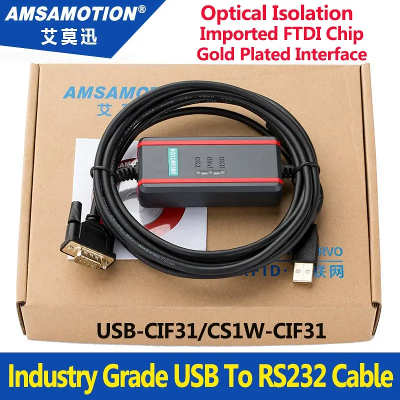 USB-CIF31 Isolated Cable CS1W-CIF31 USB To RS232 Conversion Cable FTDI High Quality Programming Cable Support Win7,XP USB-CIF31 Isolated Cable CS1W-CIF31 USB To RS232 Conversion Cable FTDI High Quality Programming Cable Support Win7,XP