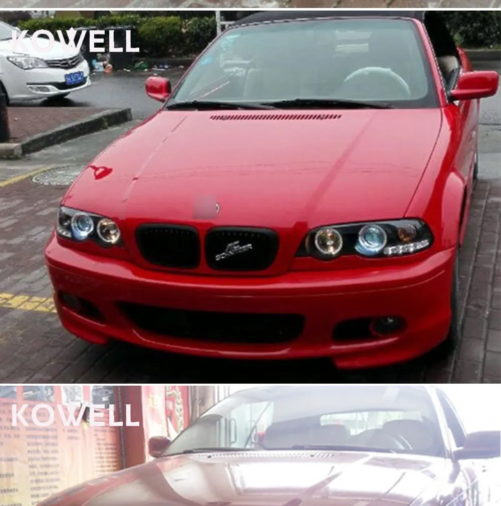 KOWELL автомобильный Стайлинг для BMW E46 фары 1998-2002 320 328 светодиодный фары DRL H7 HID Angel Eye Ксеноновые аксессуары