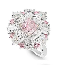 Роскошные женские белый розовый AAA циркон кольцо Мода 925 серебро Jewelry обещание на помолвку кольца для женщин
