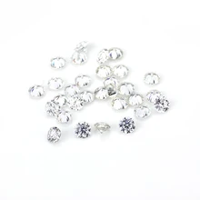 Маленький размер EF белый цвет моссаниты 20 шт 2 мм круглой формы муассаниты свободные драгоценные камни