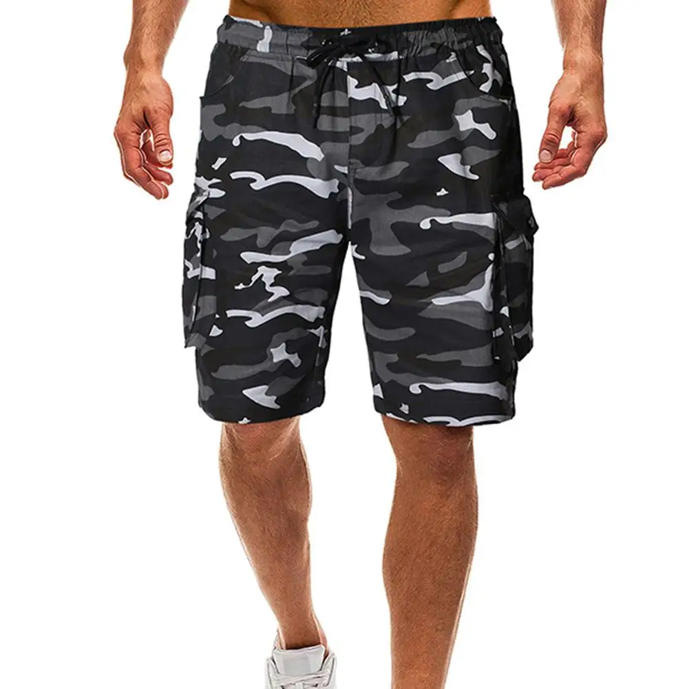 Мужские летние камуфляжные с несколькими карманами Карго шорты Открытый пляж Свободные пятые Брюки Горячая