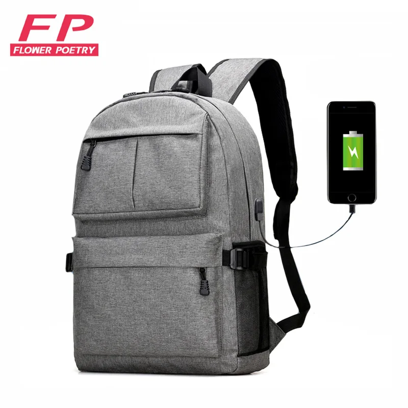 2017 USB Unisex Design Backpack Book Bags for School Backpack Casual Rucksack Daypack Oxford Canvas Laptop
