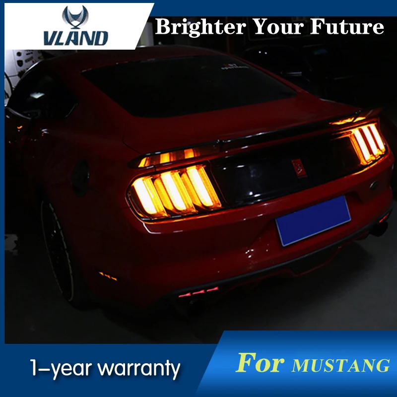 

Tail Lamp Rear Lights for Ford Mustang Tail Lights 2015-2019 Streamer DRL+Turn Signal+Brake+Reverse LED light