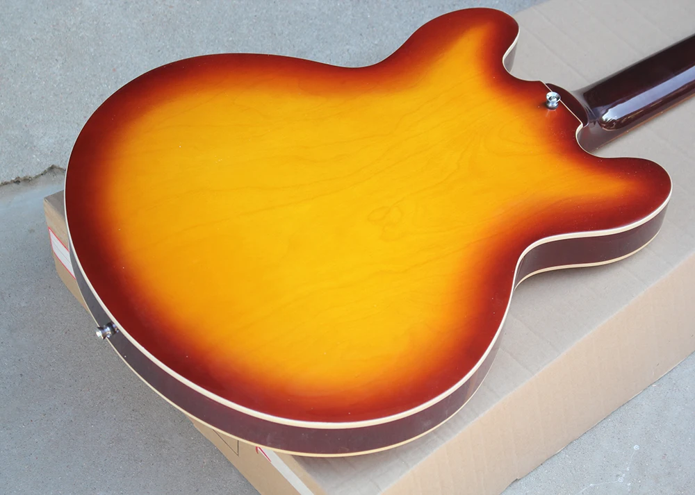 Actory 4 струны Cherry Sunburst электрическая бас гитара с хромированной фурнитурой, белый корпус, черный накладку, может быть настроен