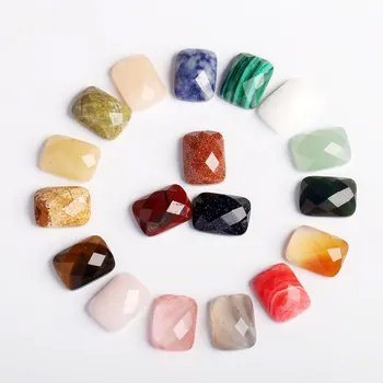 

12x16mm 100PCS/lot Rectangle Jaspers/Jades/Agates/Quartz CAB Cabochon Beads For Jewellery Making Beads Ring Pendant DIY Beads