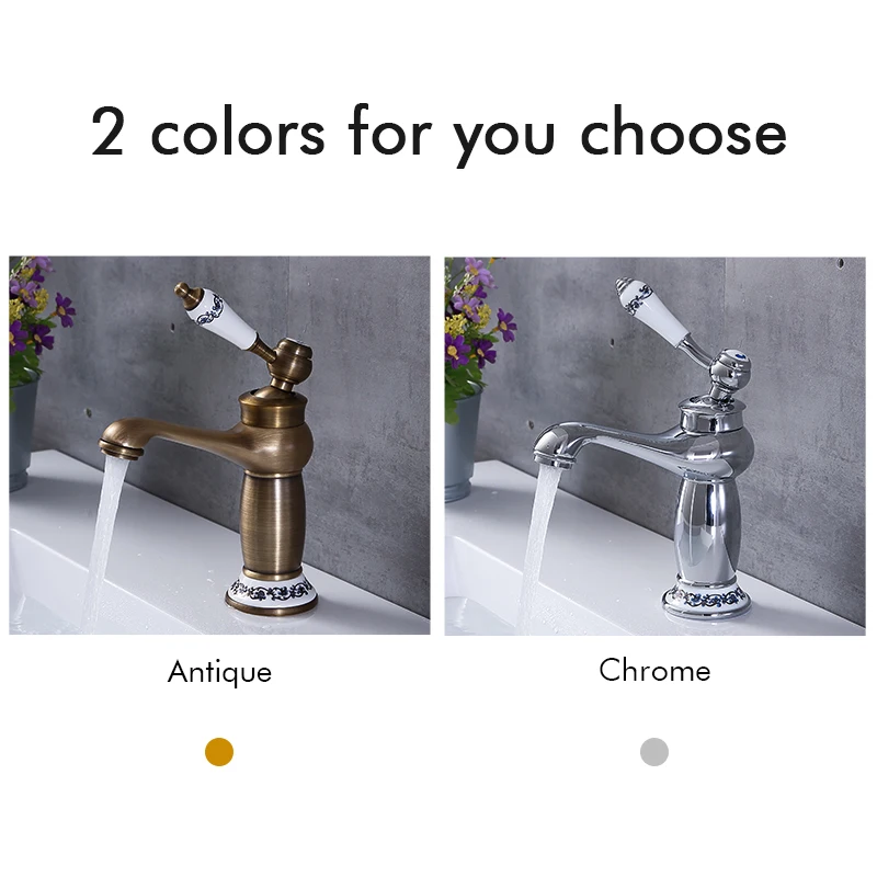 Online Gisha Waschbecken Becken Armaturen Zeitgenössische Antike Messing Wasserhahn Mischer Wasserhahn Drehen Einzigen Handgriff Heißen Und Kalten Kran