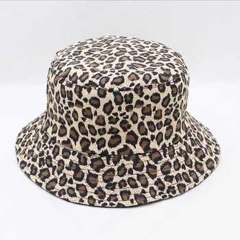 

Leopard Print Bucket Hat Fisherman Cap Outdoor Travel Hat Sun Cap Hats For Men And Women Sun Fishing Hat