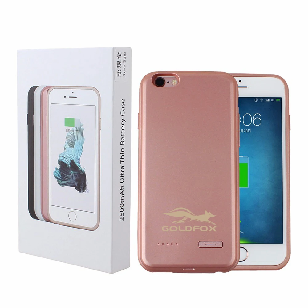 4.7inch 5.5inch Ultra Thin Phone Battery Case For Iphone 6 6s plus External Backup Battery Charger Cover Power Bank Case
