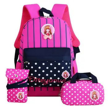 

2018 Fashion children cartoon print backpacks kids school bags for girls High-capacity princess travel backpack mochila escolar