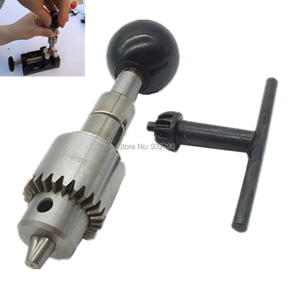 Hand Drill Jewelers Manual Hole Drilling Reamer Hand Twist Drill Chuck