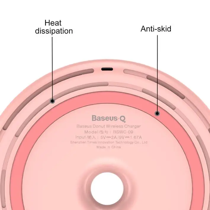 Baseus 10 Вт быстрое зарядное устройство QI Беспроводное зарядное устройство для iPhone Xs Max Xr X 8 samsung S10 S9 Xiaomi mi 9 mi x 3 Быстрое беспроводное зарядное устройство - Тип штекера: Pink