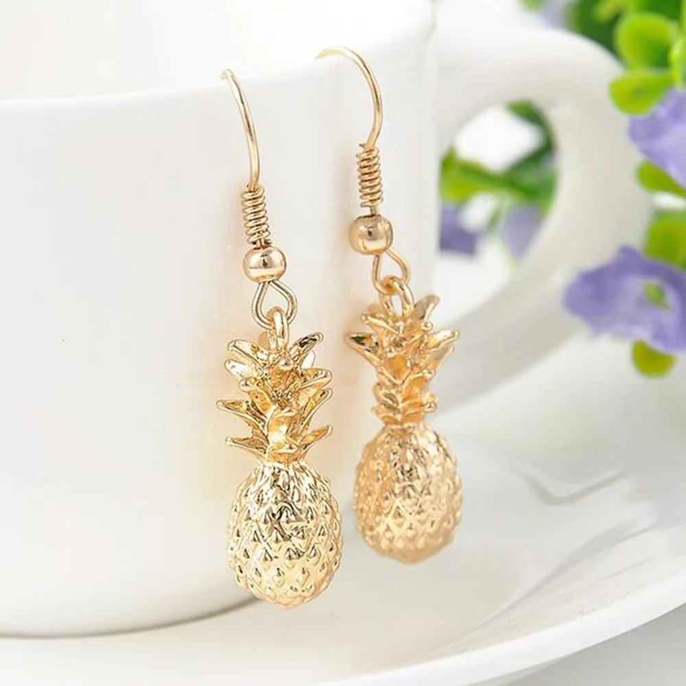 Buy High Quality Golden Pineapple Charms Drop Earrings