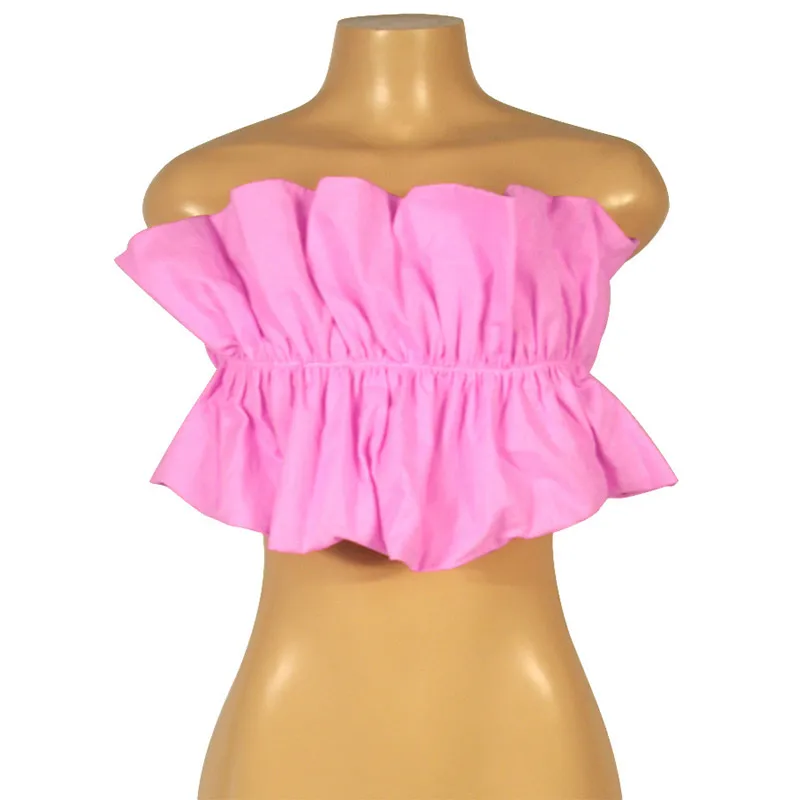 Forefair Off Shoulder Crop Top Summer Sexy Backless  (14)