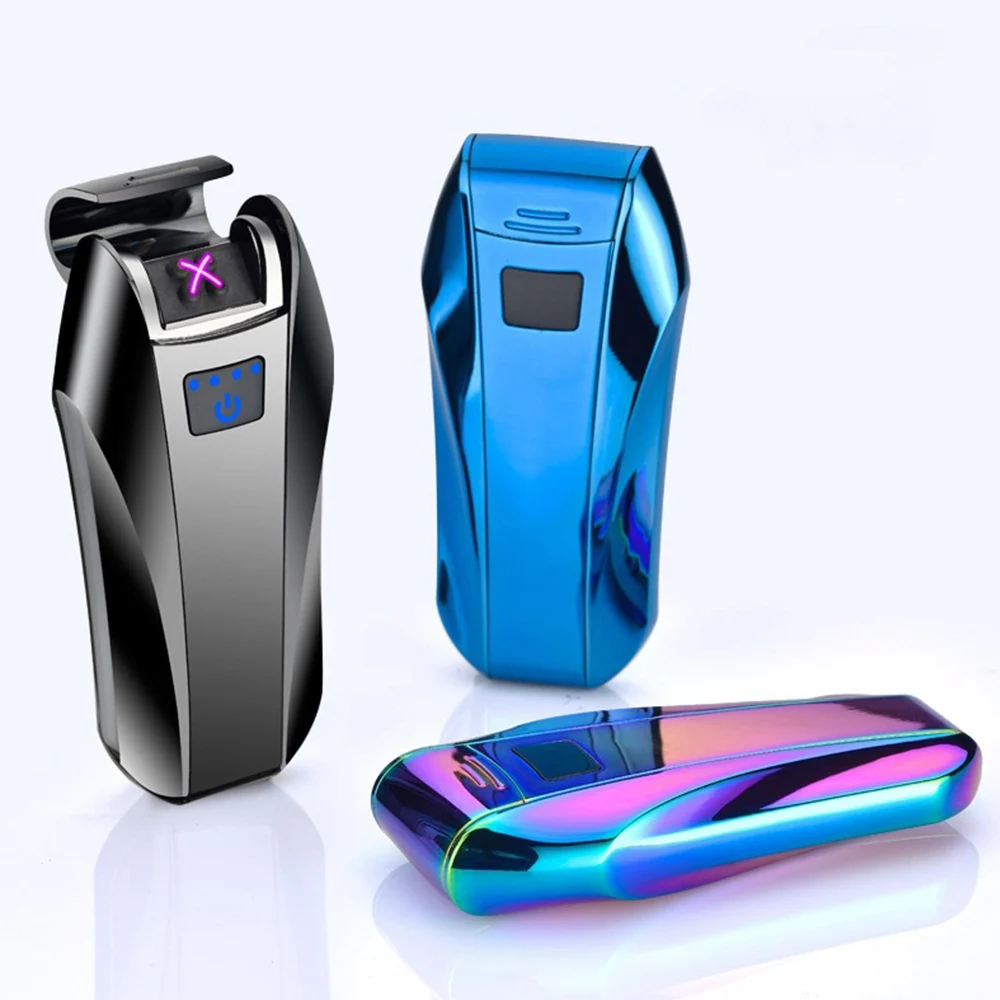 

Sensor Touch Electricity Lighter Electric Double Arc USB Electronic Cigarette Lighter Plasma Chargeable Windproof Gift Lighters