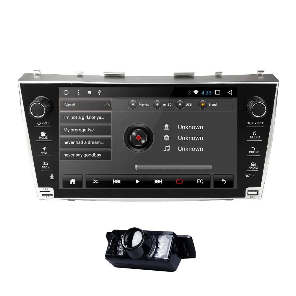 

Hizpo Android 7.1 2 DIN Car No DVD Player RADIO For TOYOTA Camry 2007-2011 Aurion 2006-2011 Navigation GPS Subwoofer mirror link