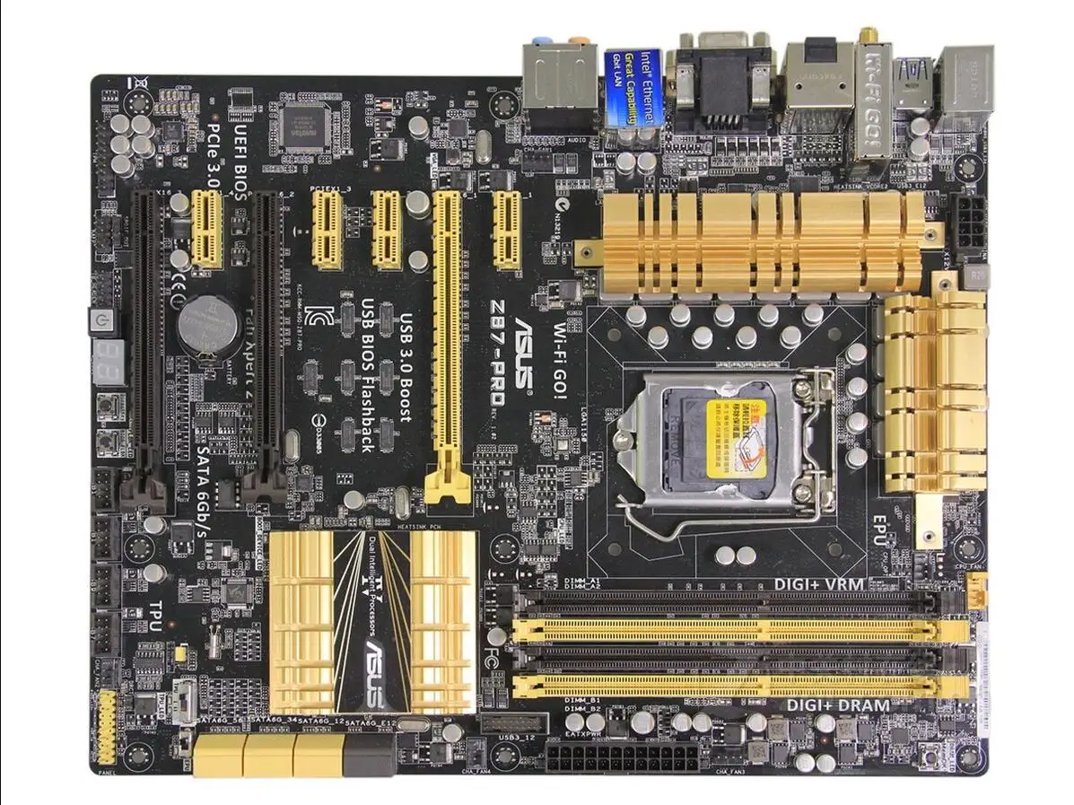 

ASUS Z87-PRO 7 PCIE LGA 1150 DDR3 PCI-E3.0 USB3.0 32GB wifi Z87 Desktop motherboard 90%new