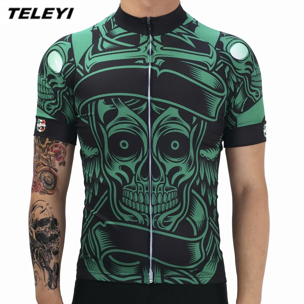 Buy Skull Cycling Jersey Men bike clothing 2017