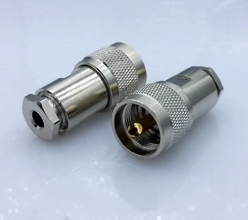

SL16 M Type UHF Male connector RF coaxial Connector for RG58 RG142 LMR195 RG400 coaxial cable 50-3 M type RF Connector 4pcs/lot