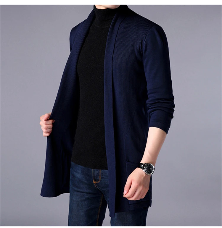 Men's Solid Knitted Coat