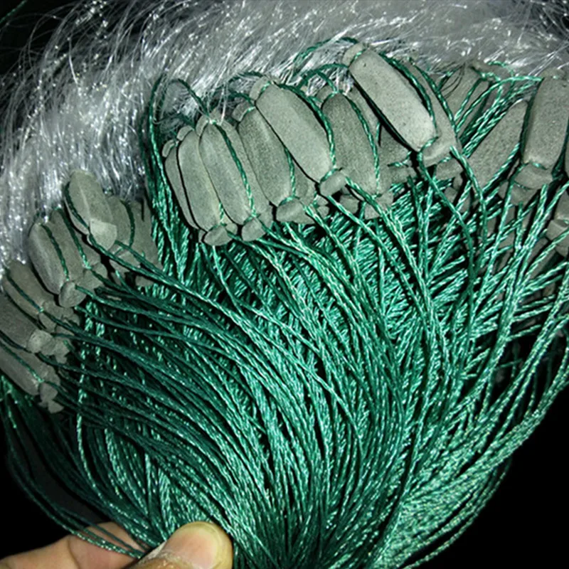 quality H1.4*L70M 3 layer 3cm mesh sink net gill net fish trap sticky fishing net  pesca outdoor  fishing network