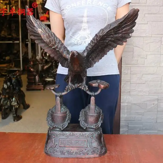 24 &quotКитай народное благословение Орел Халк Сокол бронзовая статуя | Дом и сад