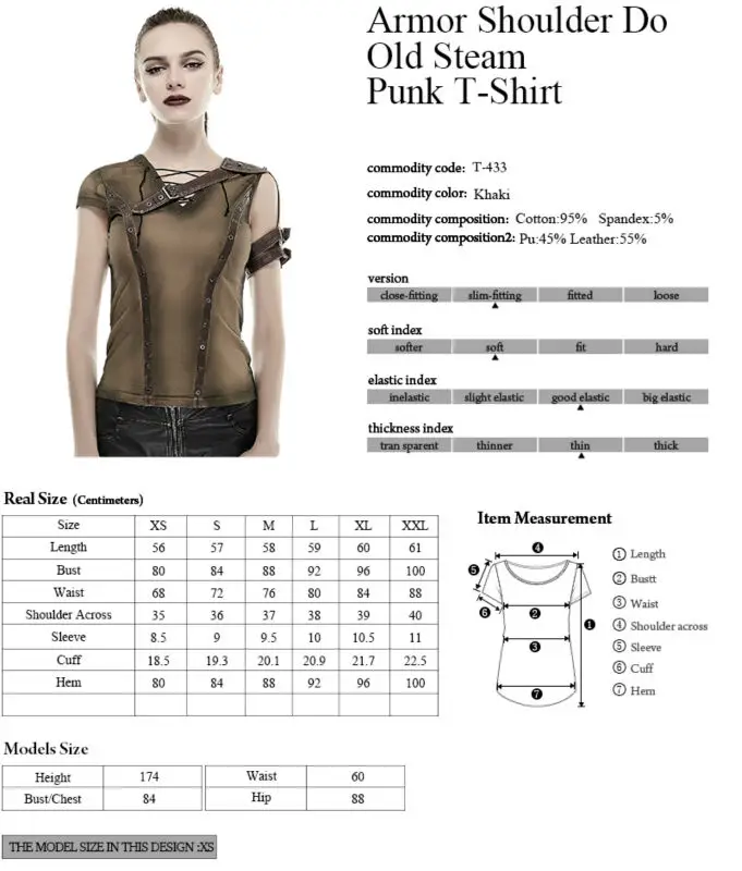Новинка, футболка в стиле панк-рок, Стим-панк, летняя, хлопковая, брендовая, качественная, визуальная, kei, модная, кибер-блуза, винтажный стиль harajuku, T433