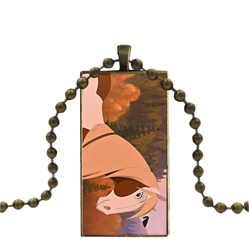 Spirit Stallion Of The Cimarron стеклянная подвеска с изображением галактики ожерелье Женские