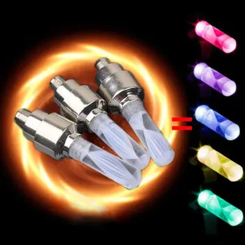 

SEKINEW Multi Colour LED Neon Car Bike Wheel Tire Tyre Valve Dust Cap Spoke Lights Interior Accessories Ornaments