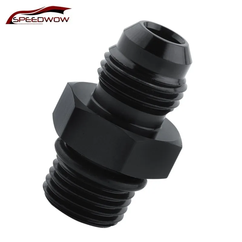 

SPEEDWOW 6AN Flare to 6AN O Ring Boss ORB Male Fuel Pump Rail Adapter Aluminum AN Flare Twin Hose Fitting Oil Adapter