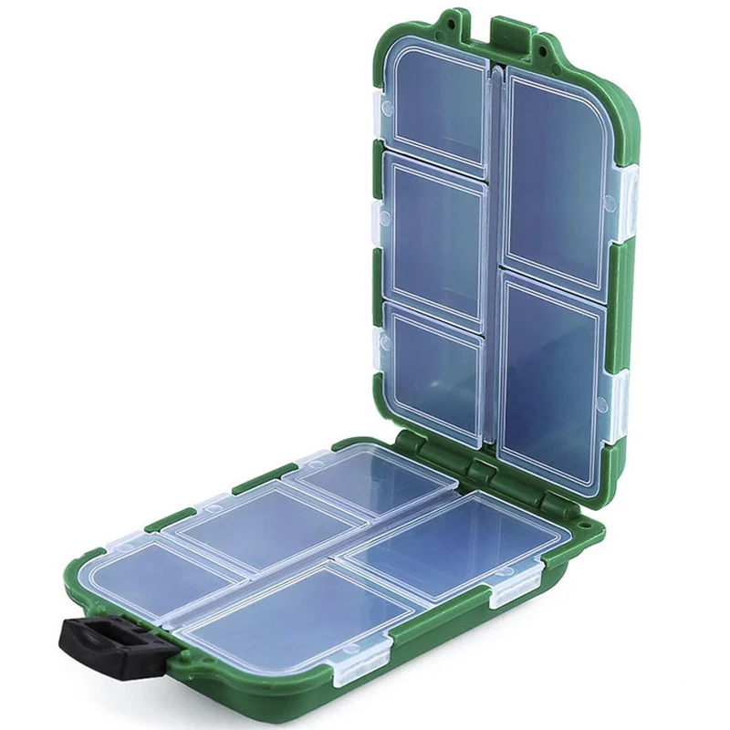 

10 Fishing Lure Compartments Storage Box Plastic Organizer Container for Jewelry Beads Earring Tool Fishing Hook Accessories