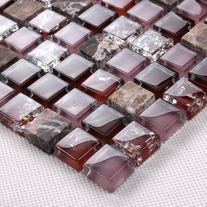ice crackle crystal mosaic tiles purple color