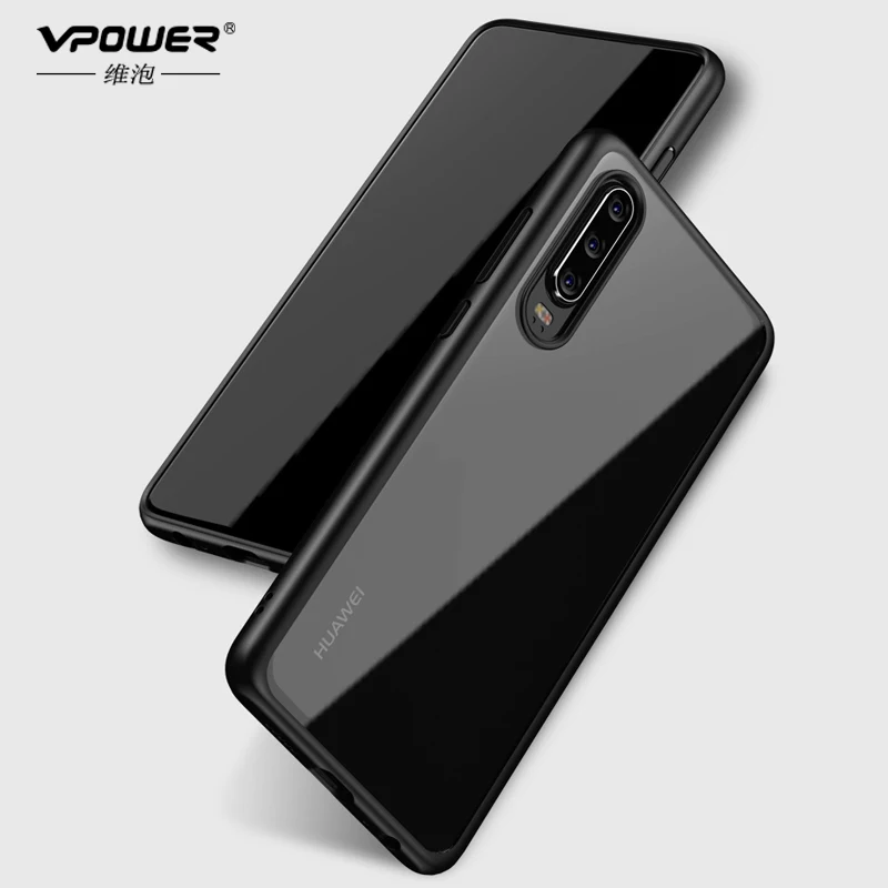 

For Huawei P30 / P30 Pro case Vpower Crystal Clear Phone protection soft + hard hybrid case for huawei p 30 P30 Pro shell cover