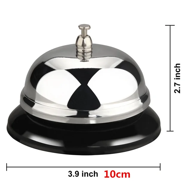 Goldbaking Service Bell for Hotels Metal Big Call Bell Desk Bells For