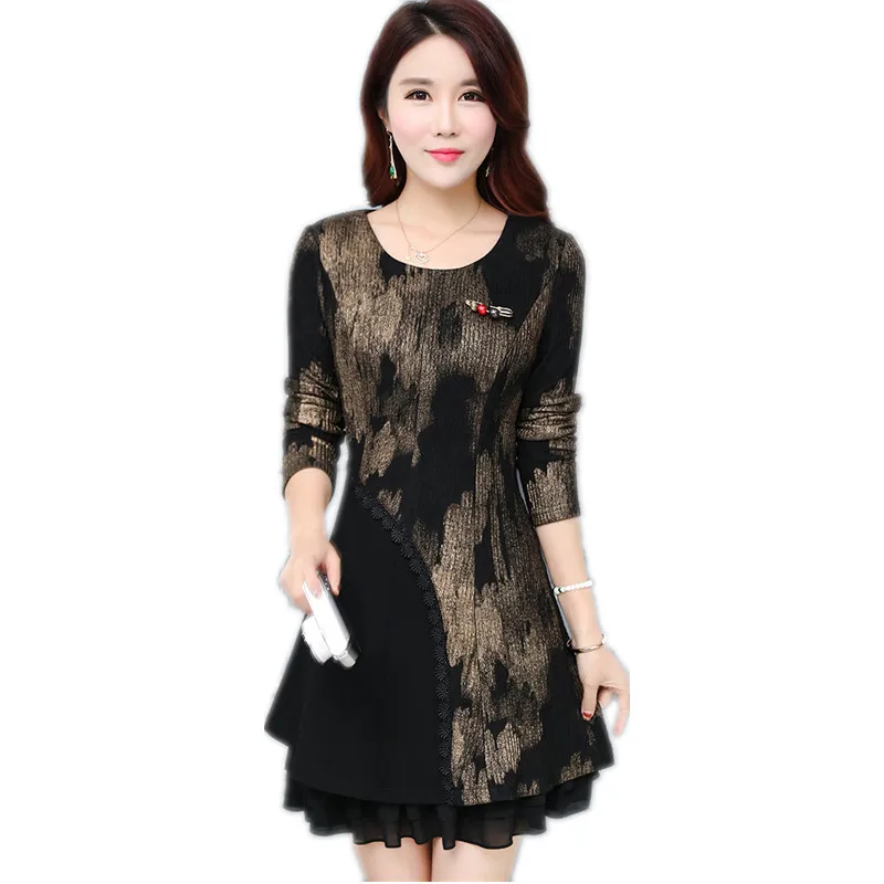 

Spring Fashion New Modern Vintage Printed Elegant Dress Ethnic Style Luxury Women's Floral Print Flowy Party A Line Dress XH033