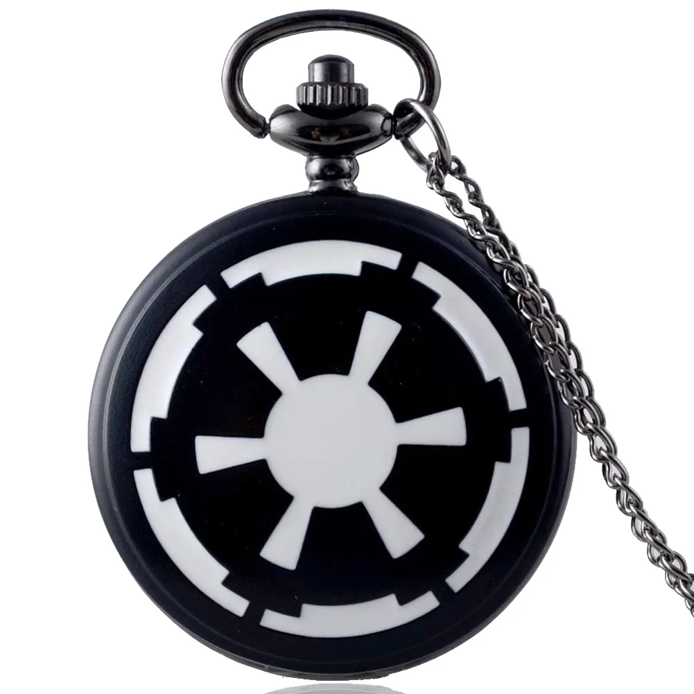 Новые модные черные кварцевые карманные часы SWTOR Star Wars аналоговые в виде кулона