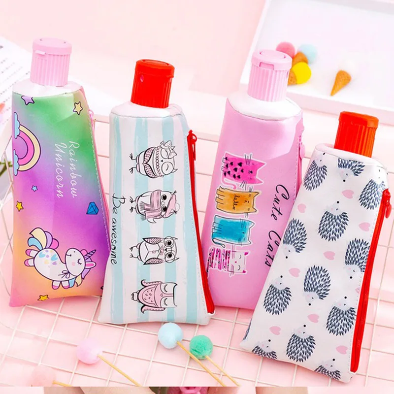 

Kawaii Pen Case Cute Toothpaste Pencil Case High Capacity Pencil Bag With Pencil Sharpener For Kids Girls Gifts School Supplies