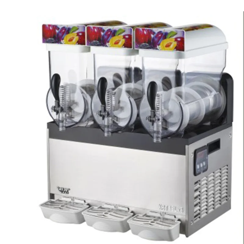 XRJ15X3 Snow melting machine Three tanks of commercial slush machine beverage ice and frozen Juice 220V-240V/110V-130V