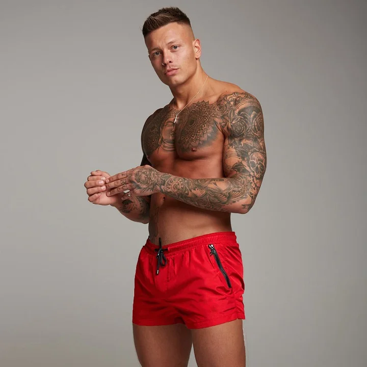 New Sexy Swimsuit Swimwear Men Swimming Trunks Briefs Boxer Shorts Bathing Suit Underwear sunga hot Beach Shorts mayo Beach Wear - Цвет: Red Swimwear