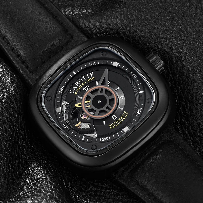 Высокое качество Tourbillon Мужские часы лучший бренд класса люкс квадратные бизнес