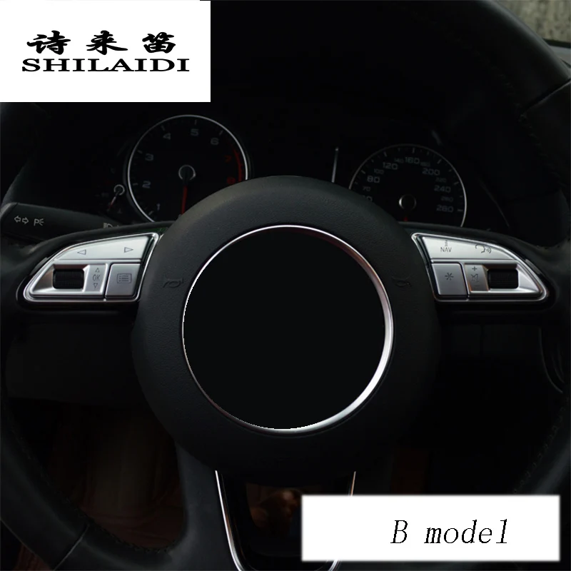  Car styling Car steering wheel buttons Trim Cover stickers for Audi Q3 Q5 A1 A3 8V A4 B9 B8 A5 A7 2