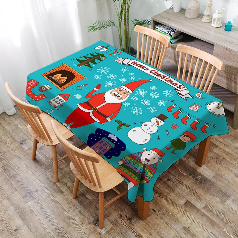 

Christmas style tablecloth Home Decorative PVC table cloth manteles para mesa rectangulares waterproof
