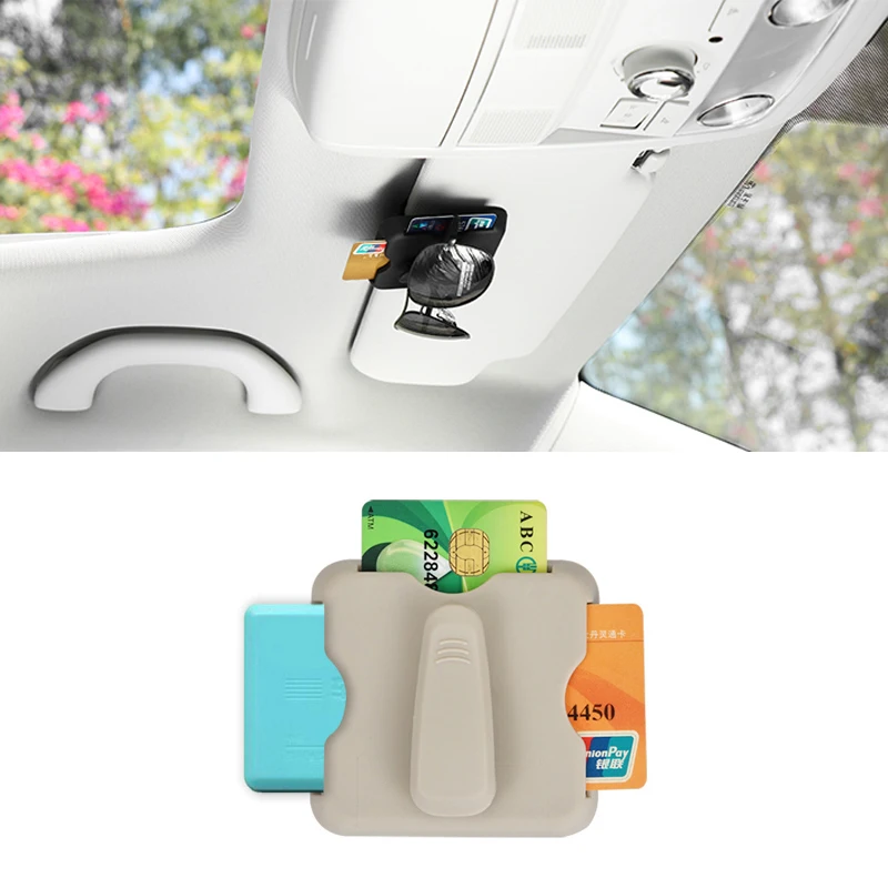 

Sun Visor Card Holder Multifunction Visor Organizer Glasses Clip For KIA RIO K2 Hyundai Solaris Accent Volkswagen Golf Tiguan